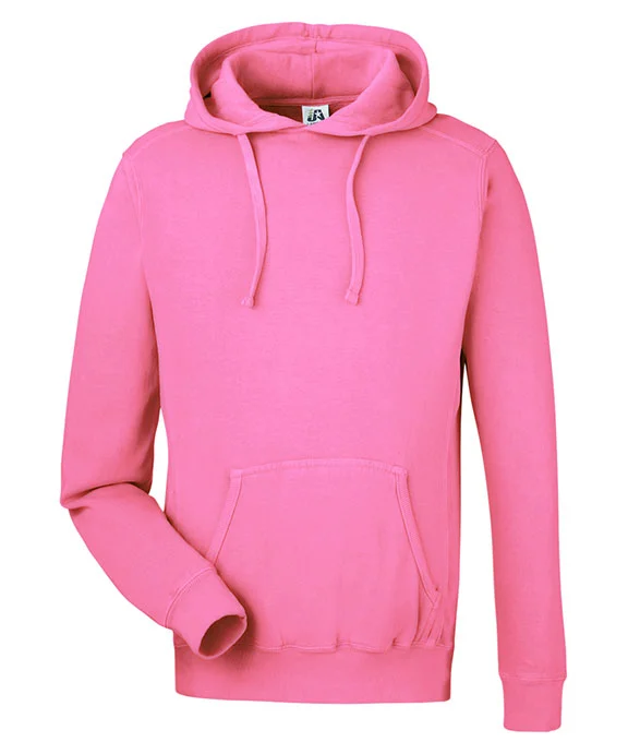 8730JA - J America Unisex Pigment Dyed Fleece Hooded Sweatshirt | Paradise Pink