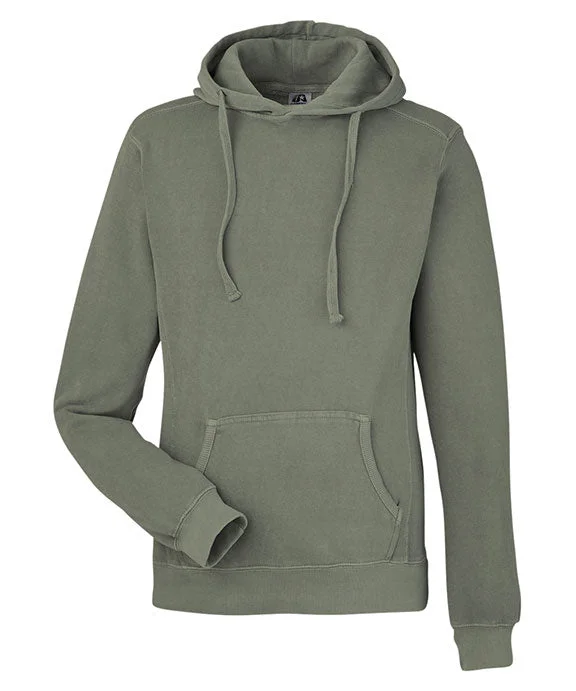 8730JA - J America Unisex Pigment Dyed Fleece Hooded Sweatshirt | Spruce