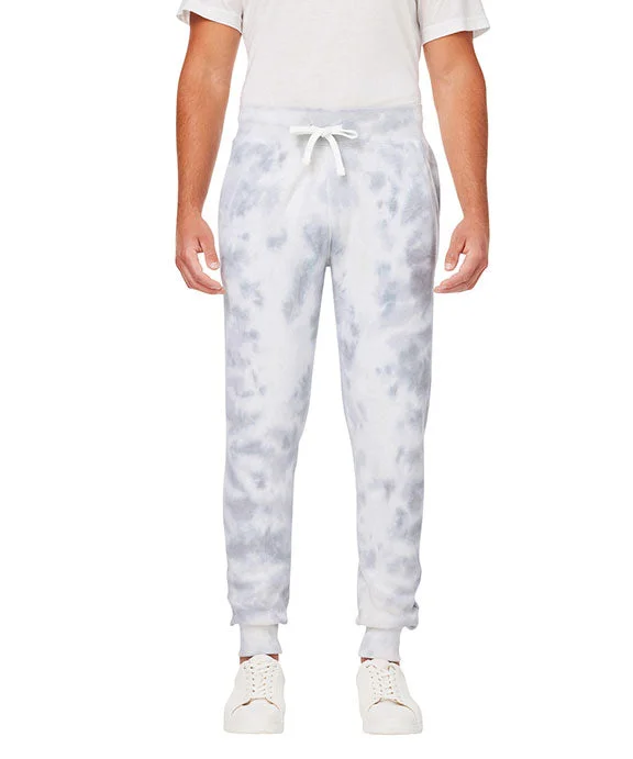 8884JA - J America Adult Tie Dye Fleece Jogger Pants | Grey Tie Dye