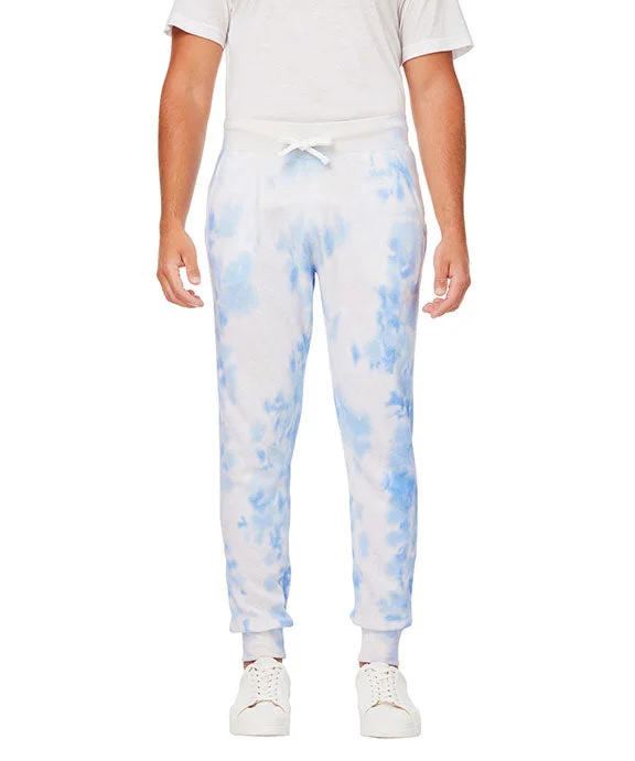 8884JA - J America Adult Tie Dye Fleece Jogger Pants | Periwinkle Tie Dye