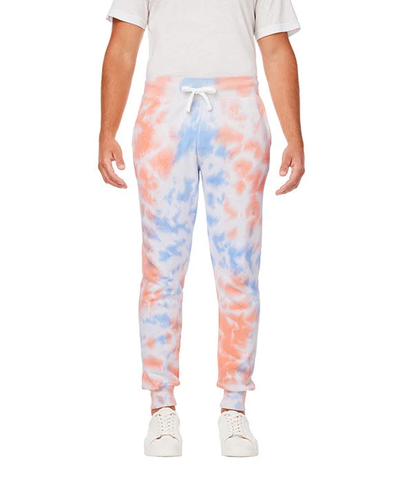 8884JA - J America Adult Tie Dye Fleece Jogger Pants | Sunset Tie Dye