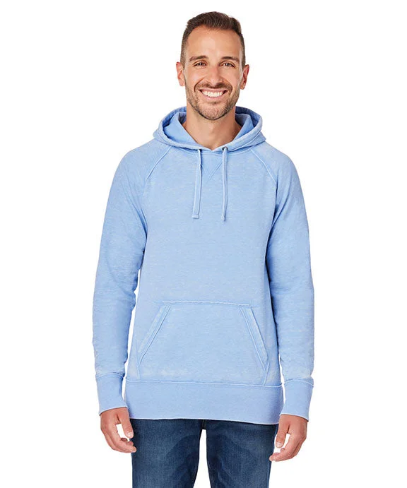 JA8915 - J America Adult Vintage Zen Fleece Pullover Hooded Sweatshirt | Chambray