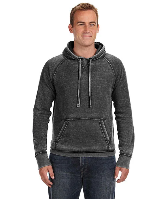 JA8915 - J America Adult Vintage Zen Fleece Pullover Hooded Sweatshirt | Twisted Black