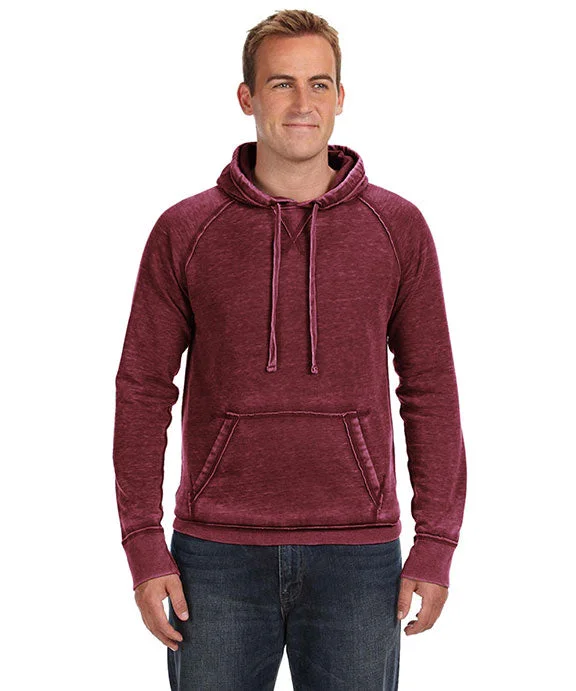 JA8915 - J America Adult Vintage Zen Fleece Pullover Hooded Sweatshirt | Twisted Bordeaux