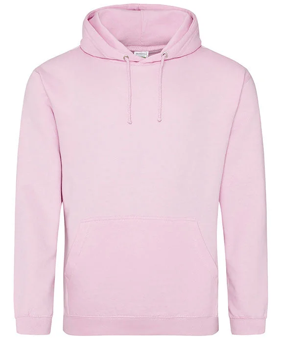 JHA001 - Just Hoods By AWDis Mens Midweight College Hooded Sweatshirt | Baby Pink