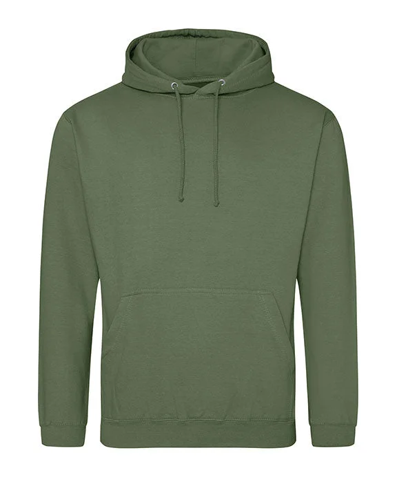 JHA001 - Just Hoods By AWDis Mens Midweight College Hooded Sweatshirt | Earthy Green