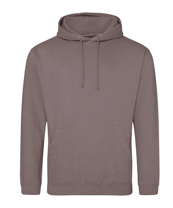 JHA001 - Just Hoods By AWDis Mens Midweight College Hooded Sweatshirt | Mocha Brown