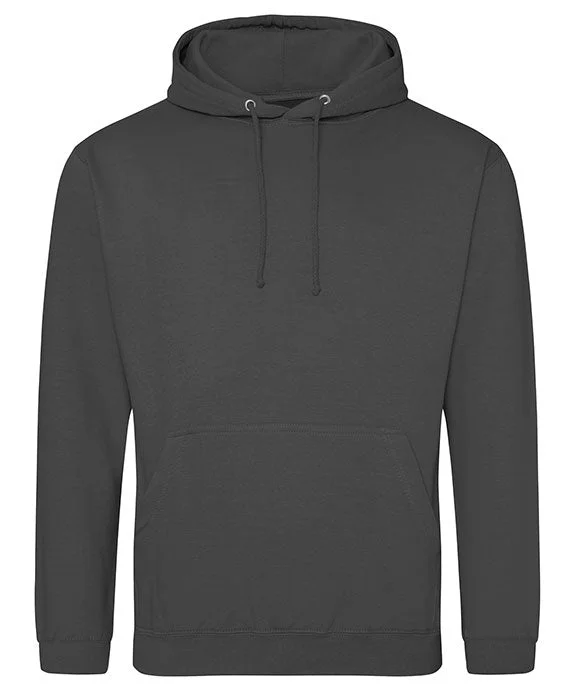 JHA001 - Just Hoods By AWDis Mens Midweight College Hooded Sweatshirt | Steel Grey