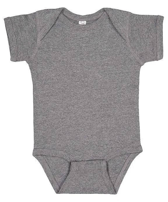 4400 - Rabbit Skins Infant Baby Lap-Shoulder Bodysuit | Granite Heather