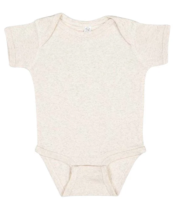 4400 - Rabbit Skins Infant Baby Lap-Shoulder Bodysuit | Natural Heather