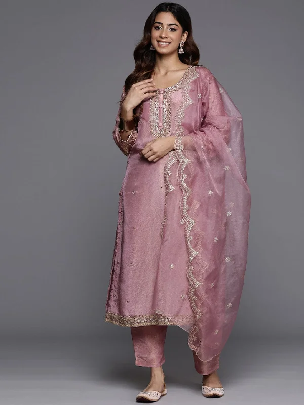 Varanga Women Beads And Sequins Embellished Kurta Paired With Bottom And Dupatta