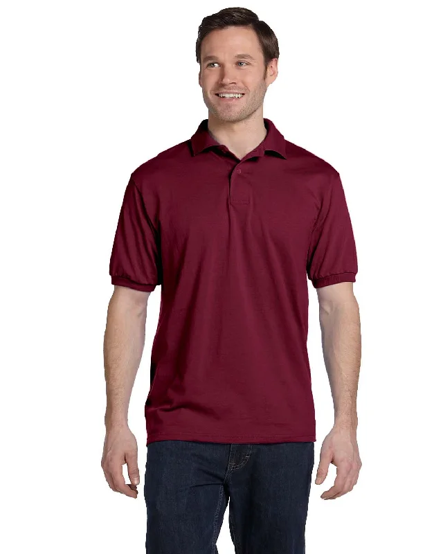 Hanes 054 Adult 50/50 EcoSmart Jersey Knit Polo