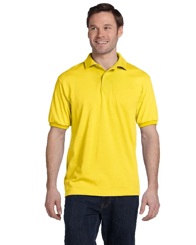 Hanes 054 Adult 50/50 EcoSmart Jersey Knit Polo