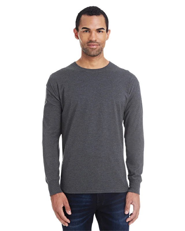 Hanes 42L0 Men's 4.5 oz., 60/40 Ringspun Cotton/Polyester X-Temp Long-Sleeve T-Shirt