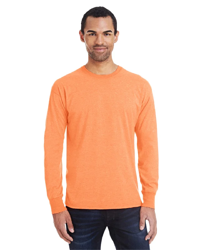 Hanes 42L0 Men's 4.5 oz., 60/40 Ringspun Cotton/Polyester X-Temp Long-Sleeve T-Shirt