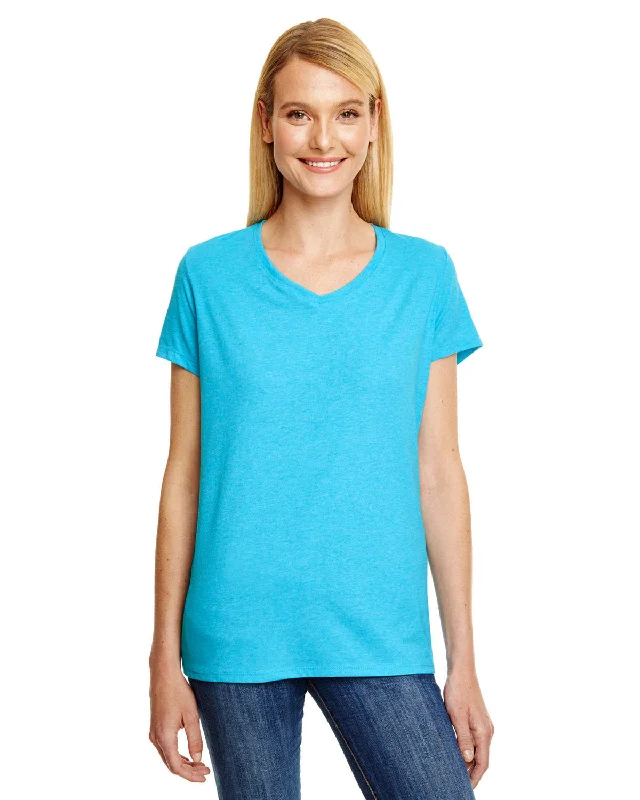 Hanes 42VT Ladies' X-Temp Triblend V-Neck T-Shirt