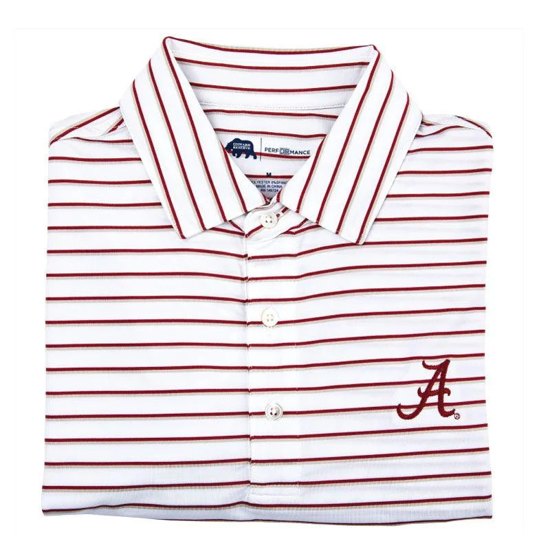 Alabama Fairway Stripe Performance Polo