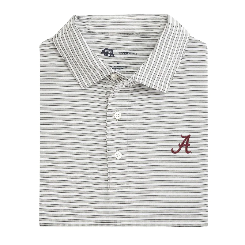 Alabama Mulligan Stripe Performance Polo