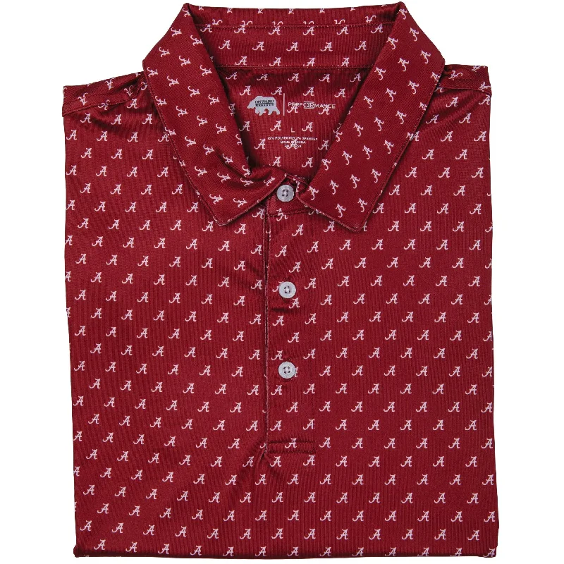 Alabama Script A Printed Performance Polo