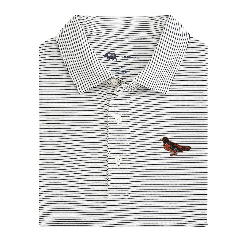 Baltimore Orioles Cooperstown Birdie Stripe Performance Polo