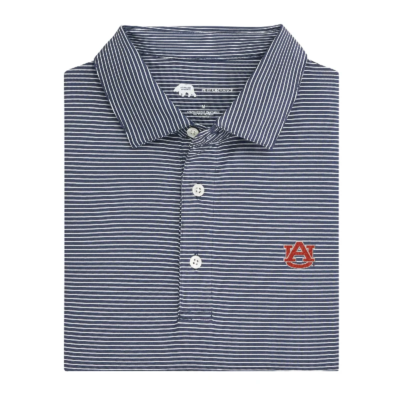 Birdie Stripe Auburn Performance Polo