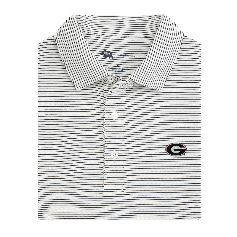 Birdie Stripe Super G Polo - White/Black