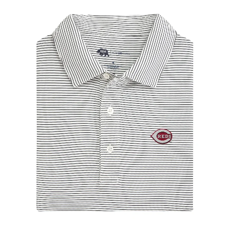 Cincinnati Reds Birdie Stripe Performance Polo