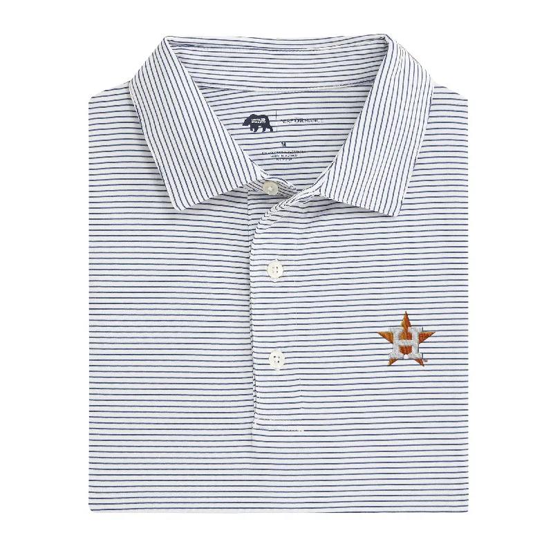 Houston Astros Birdie Stripe Performance Polo