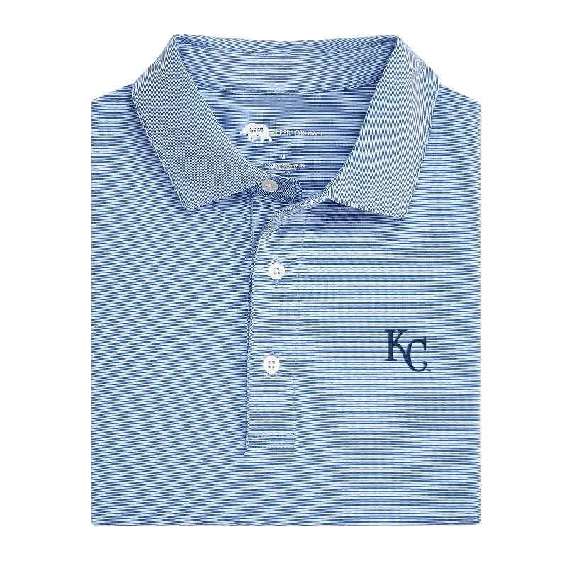 Kansas City Royals Hairline Stripe Performance Polo