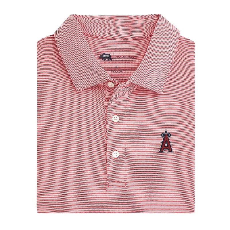 Los Angeles Angels Hairline Stripe Performance Polo