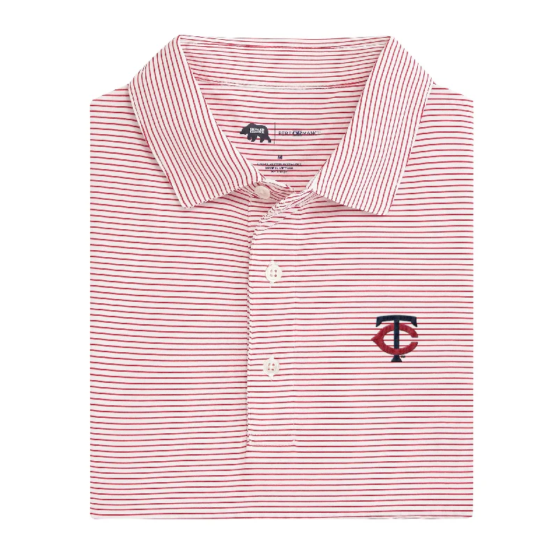 Minnesota Twins Birdie Stripe Performance Polo