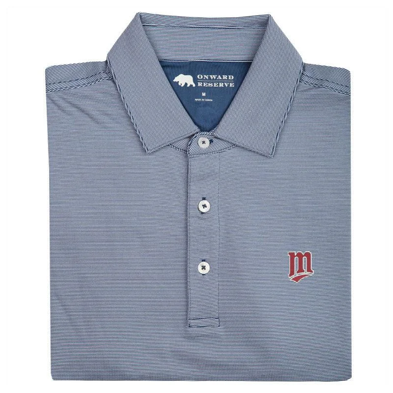 Minnesota Twins Cooperstown Hairline Stripe Performance Polo