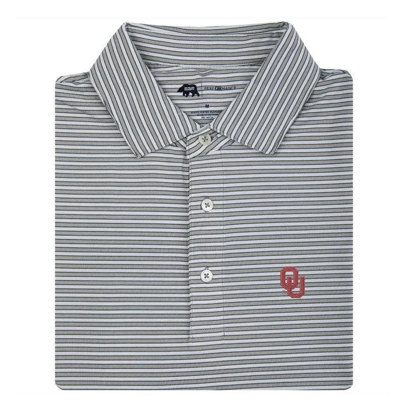 Mulligan Stripe OU Performance Polo