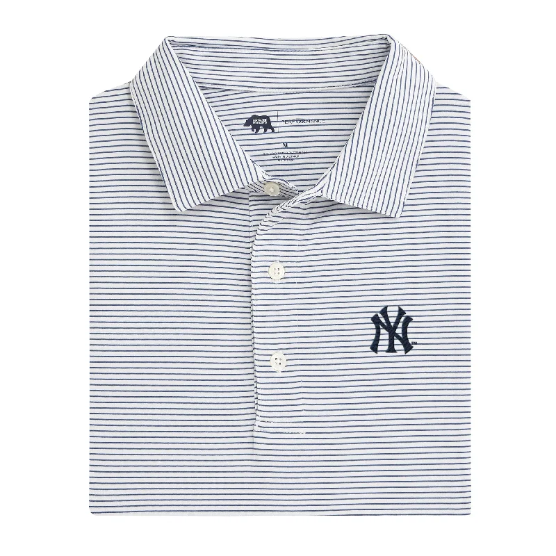 New York Yankees Birdie Stripe Performance Polo