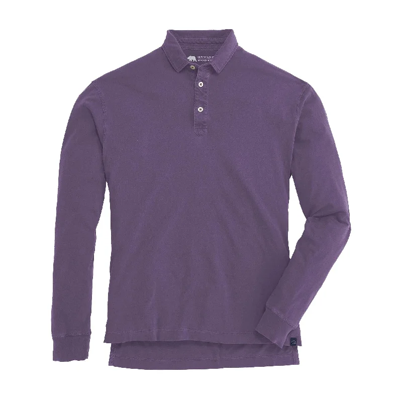 Perry Long Sleeve Polo - Loganberry