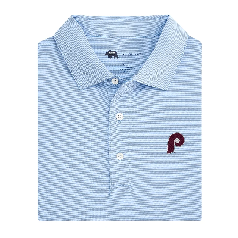 Philadelphia Phillies Cooperstown Hairline Stripe Performance Polo