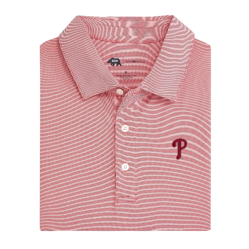 Philadelphia Phillies Hairline Stripe Performance Polo