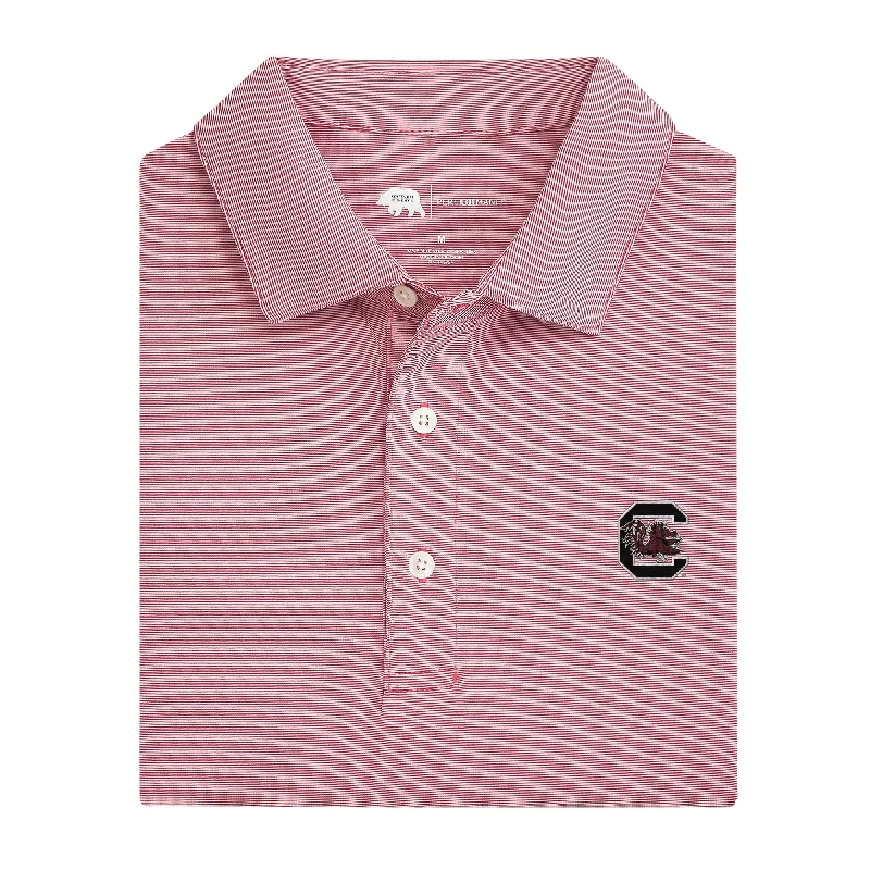 University of South Carolina Hairline Stripe Performance Polo