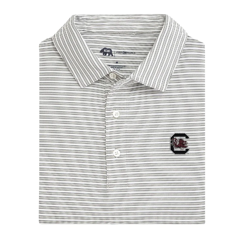 University of South Carolina Mulligan Stripe Performance Polo