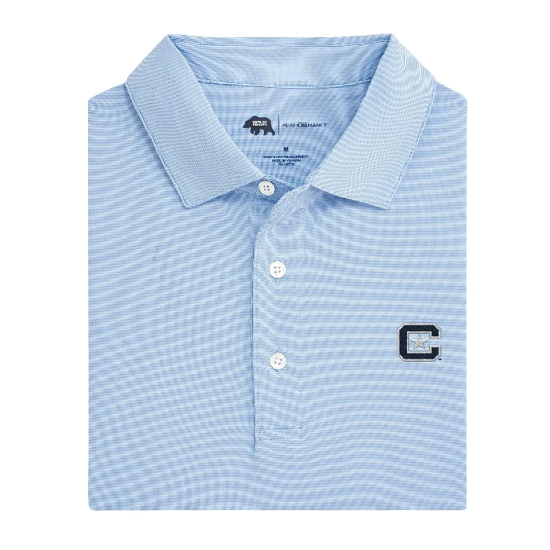 The Citadel Hairline Stripe Performance Polo