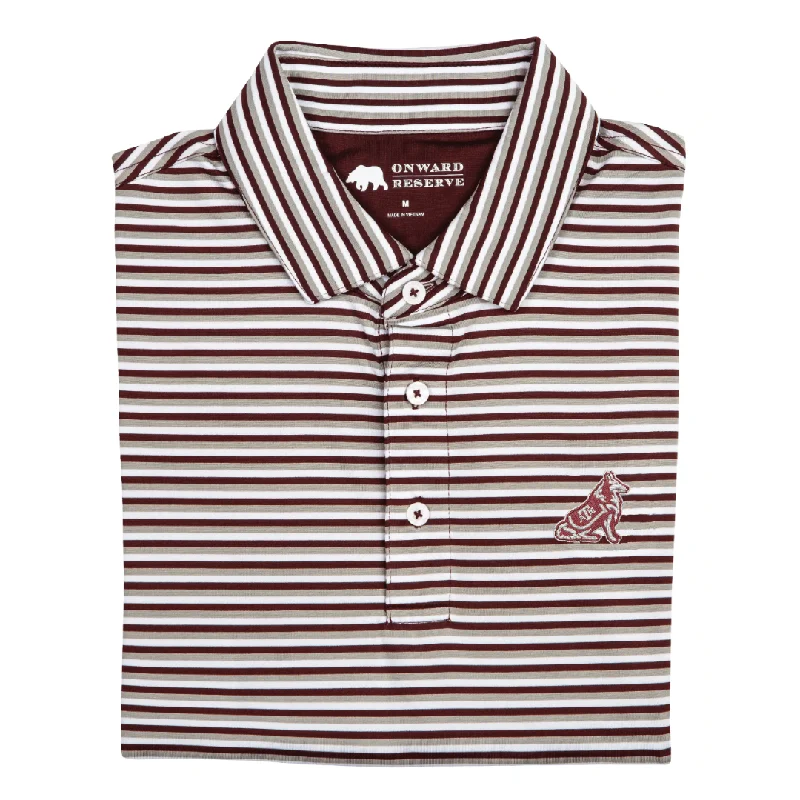 Triple Stripe Reveille Performance Polo