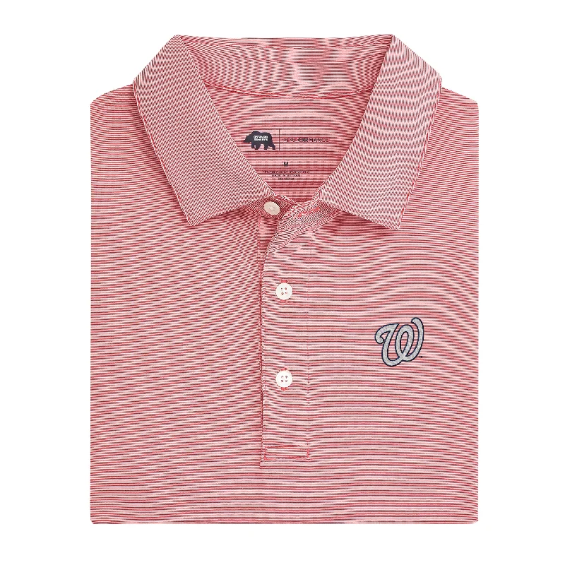 Washington Nationals Hairline Stripe Performance Polo