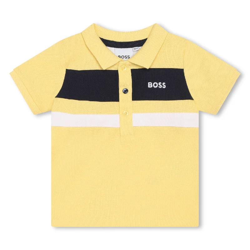 Yellow Colorblock Polo