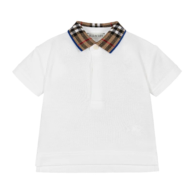 White Check Polo Shirt