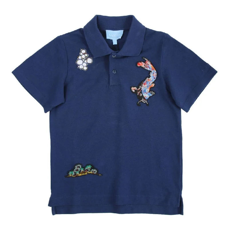 Blue Patched Classic Polo