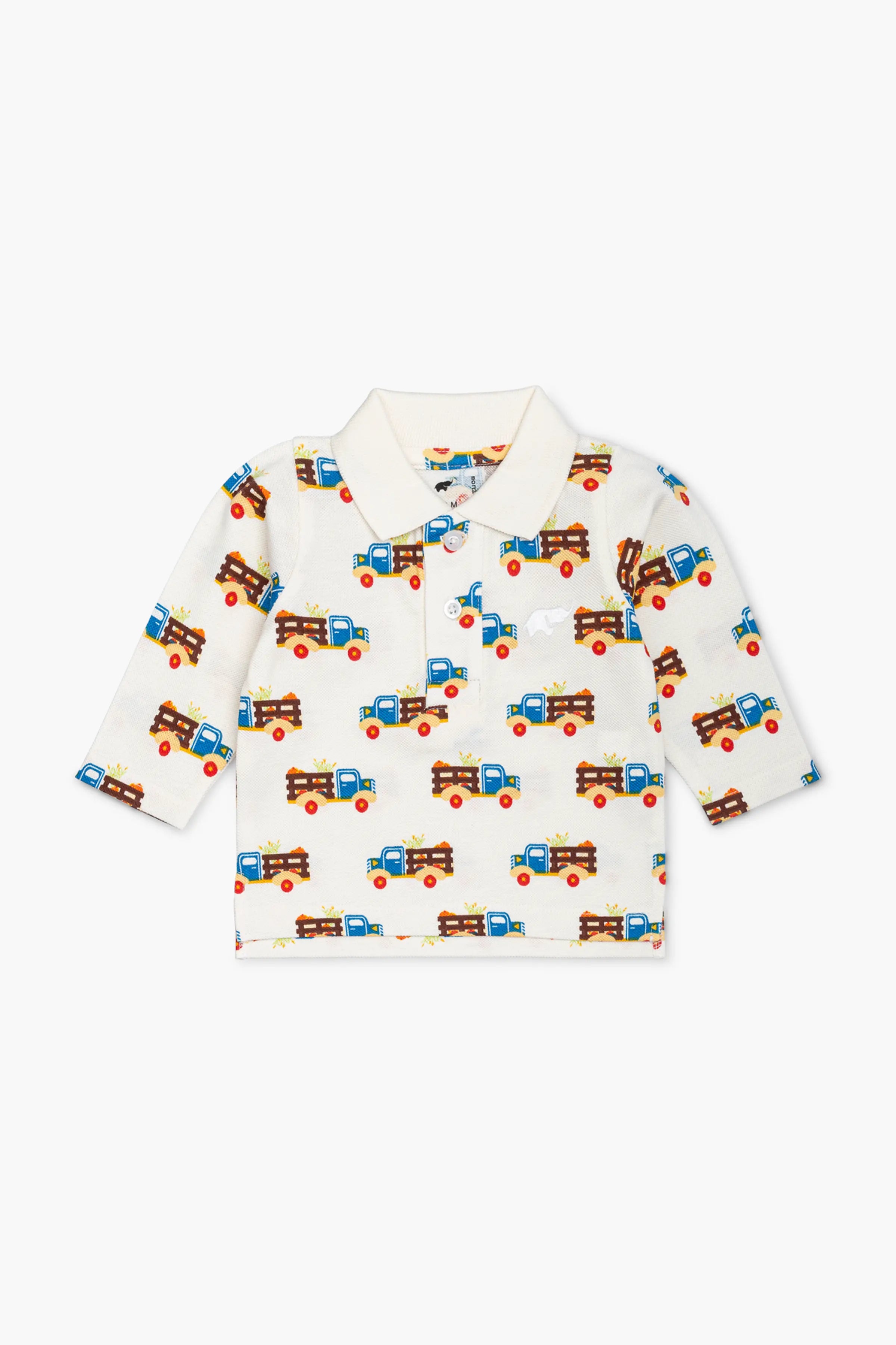 SALE - Organic Long Sleeve Polo_Harvest Truck