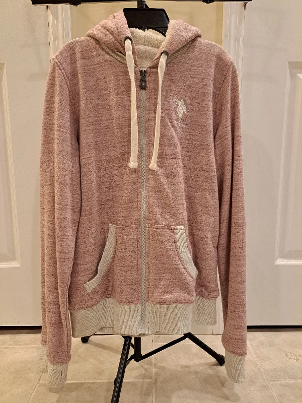 Polo Hoodie/ pink Women's - L