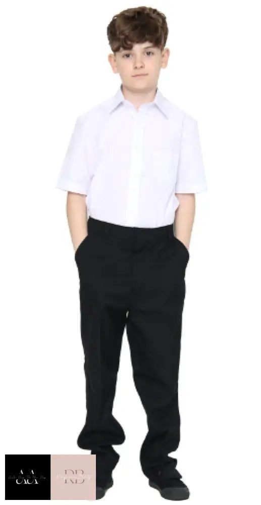 Boys White Slim Fit Short Sleeve School shirt - Choices