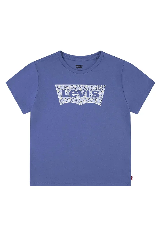 Levi’s Older Girl Ditsy Batwing Short Sleeve Tee, Blue