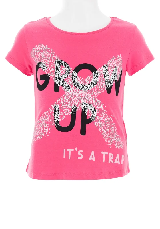 Minoti Girls Short Sleeve Top, Pink